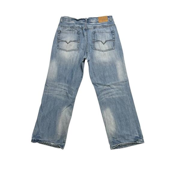 Vintage Y2K GUESS Baggy Distressed Light Wash Men’s Jeans - Streetwear - size 34 - Picture 3 of 9
